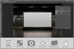 Subway Station Billboard Mockup Product Image 2