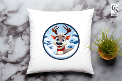 Cute Reindeer Clipart Sublimation PNG Product Image 3