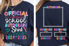 Last Day Autographs 2025 SVG PNG T-Shirt, Back to School SVG Product Image 4