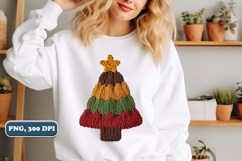 Crochet Yarn Christmas Tree PNG, Christmas tree PNG Product Image 4
