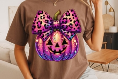 Coquette Bow Pumpkin Png, Girly Jack O Lantern Halloween Png Product Image 3