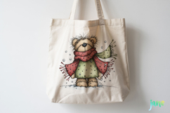 Whimsical Christmas Bears Clipart Product Image 3