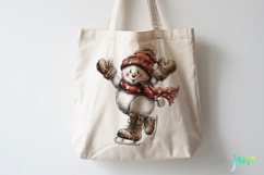 Whimsical Christmas Snowmans Clipart Product Image 3