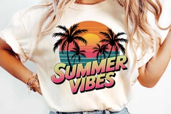 Summer Vibes Sublimation, Vintage Summer Png Product Image 2