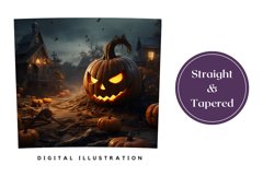 3D Halloween Pumpkin Tumbler Wrap, 3D Halloween Sublimation Product Image 3