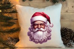 Vintage Black Pink Santa Claus Sublimation Clipart Product Image 3