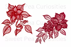 Embroidery, Flowers, Lace, PNG, Clipart, Red Product Image 3