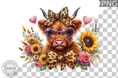 Baby Highland Cow Sublimation - Clipart PNG Design Product Image 1