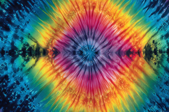 Vibrant Radial Tie Dye Background Texture - Hippie Style Product Image 1