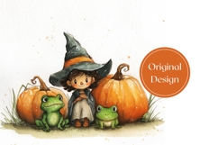 Watercolor Halloween Tumbler, Halloween Witch Tumbler Design Product Image 3