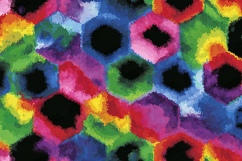 Vibrant Hexagon Watercolor Pattern - Abstract Digital Paper Product Image 1