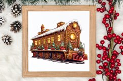 Watercolor Santa Claus Sublimation Clipart, Santa PNG Product Image 3
