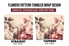 Flower Pattern Tumbler Warp Design Product Image 3