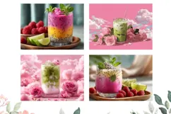Milk Cutting Board, Matcha PNG, Smoothie PNG Product Image 3