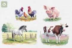 On The Farm watercolor PNG Clipart Product Image 3