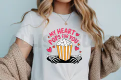 My Heart Pops For You Sublimation PNG, Valentine PNG Product Image 3