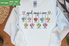 God Says I Am Valentine SVG | Valentine's Day PNG Product Image 3