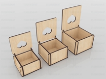 3 Size Gift Box With Lid Laser Cut Svg Files, Laser Cutting Product Image 2