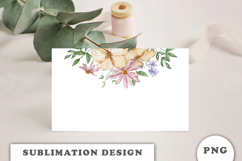 Watercolor Flowers Border png Product Image 3