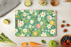 Springtime Blooms Cutting Boards sublimation Design Product Image 3