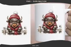 Christmas peeking character png design for T-shirts Product Image 3