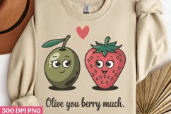 Olive You Berry Much PNG, Valentine Puns Sublimat Product Image 3