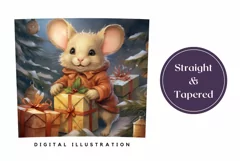Christmas Tumbler Wrap, Christmas Mouse Tumbler Sublimation Product Image 3