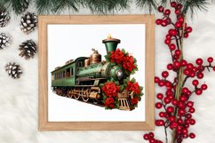 Christmas Trains Sublimation Clipart Product Image 3