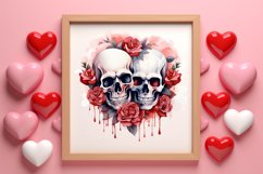 Valentines Day Skull Clipart, Christmas Clipart Product Image 3