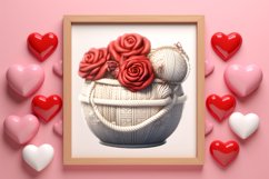 Crochet Valentines Day Clipart, Valentines Day Couplet Product Image 3