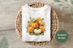 Watercolor Pumpkins PNG, Autumn Pumpkins Sublimation PNG Product Image 3