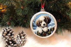 3D Christmas Dog Ornaments Engraved Bundle, 3D Dog Christmas Product Image 3