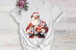 Watercolor Santa Claus Sublimation Clipart, Santa PNG Product Image 3