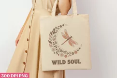 Wild soul PNG, Retro Dragonfly Sublimation PNG Product Image 1