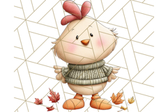 Fall Farm Animal Clipart, Autumn Barnyard PNG Illustrations Product Image 3