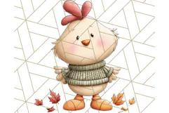Fall Farm Animal Clipart, Autumn Barnyard PNG Illustrations Product Image 3