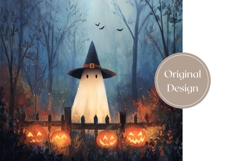 Art Halloween Tumbler, Cute Ghost Tumbler Design Product Image 3