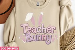 Teacher Bunny PNG, Retro Easter Sublimation PNG Product Image 3