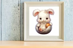 Adorable Animal Bunny Clipart, Watercolor Clipart Product Image 3