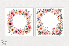 Floral digital paper, background clipart Product Image 3