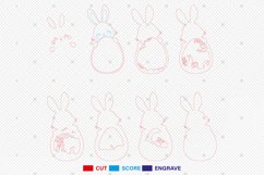 Multilayer Easter Bunny with Egg Scene Art SVG Product Image 2