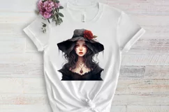 Gothic Halloween Watercolor Clipart PNG, Halloween PNG Product Image 3