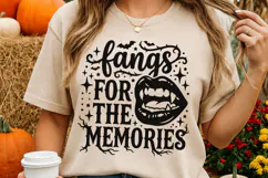 Fangs For The Memories Svg, Funny Halloween Svg, Gothic Svg. Product Image 4
