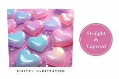 Pink Glitter Hearts Tumbler Design, Valentine's Day Tumbler Product Image 3