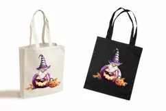 Watercolor Halloween gnome with pumpkins, Gnome PNG Product Image 3