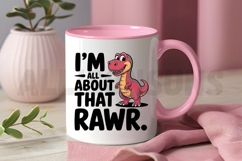 Cute Cartoon Dinosaur Graphic With Funny Rawr Message Product Image 3