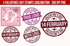 Valentines Day Stamps Clipart PNG Product Image 1