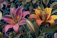 Elegant Vintage Floral Background Detailed Botanical Artwork Product Image 1