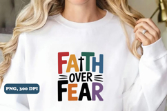 Faith over fear Christian png design, Bible verse pngdesign Product Image 2