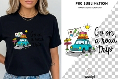 Go on a Road Trip PNG, Cute Summer Road Trip Clipart, Travel Product Image 3